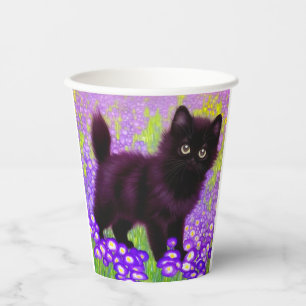 Gustav Klimt Black Kitten Pappbecher