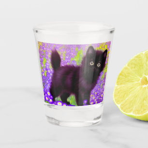 Gustav Klimt Black Kitten Schnapsglas
