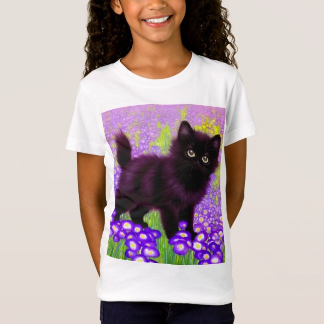 Gustav Klimt Black Kitten T-Shirt (Vorderseite)