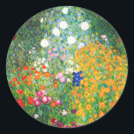 Gustav Klimt Blumen Garden Stickers<br><div class="desc">Aufkleber für den Blumengarten Gustav Klimt. Ölmalerei auf Leinwand aus dem Jahr 1907. Der Blumengarten, der während seiner goldenen Phase fertig gestellt wurde, ist eines der bekanntesten Landschaftsgemälde Klimts. Die Sommerfarben brachen in diesem Werk mit einer wunderschönen Mischung aus orangefarbenen, roten, lila, blauen, rosa und weißen Blüten aus. Ein großartiges...</div>