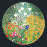Gustav Klimt Blumen Garden Stickers<br><div class="desc">Aufkleber für den Blumengarten Gustav Klimt. Ölmalerei auf Leinwand aus dem Jahr 1907. Der Blumengarten, der während seiner goldenen Phase fertig gestellt wurde, ist eines der bekanntesten Landschaftsgemälde Klimts. Die Sommerfarben brachen in diesem Werk mit einer wunderschönen Mischung aus orangefarbenen, roten, lila, blauen, rosa und weißen Blüten aus. Ein großartiges...</div>