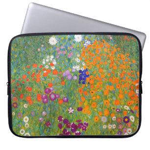 Gustav Klimt: Blumen-Garten Laptopschutzhülle