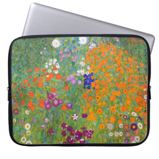 Gustav Klimt: Blumen-Garten Laptopschutzhülle