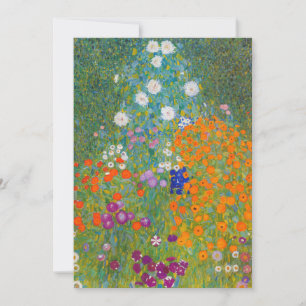 Gustav Klimt - Blumengarten Einladung