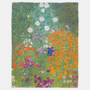Gustav Klimt - Blumengarten Fleecedecke