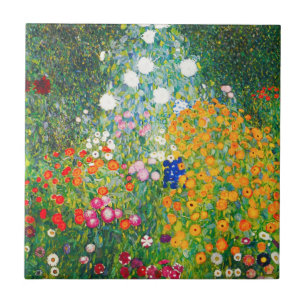 Gustav Klimt Blumengarten Fliese