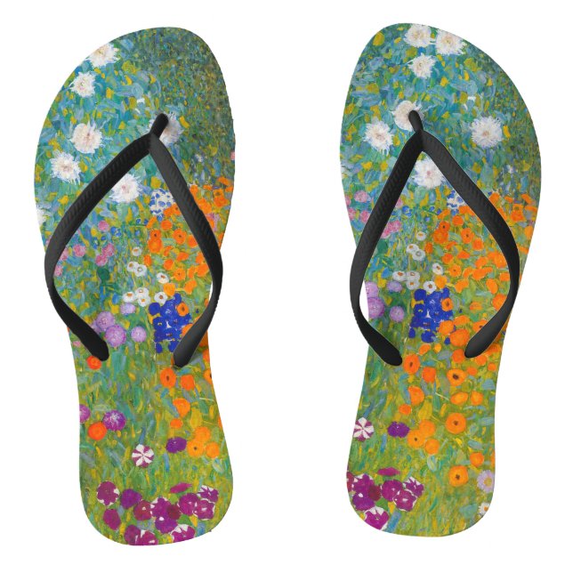 Gustav Klimt - Blumengarten Flip Flops (Fußbett)