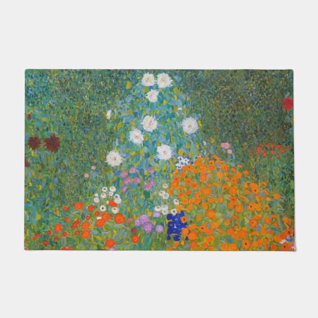 Gustav Klimt - Blumengarten Fußmatte (Vorderseite)