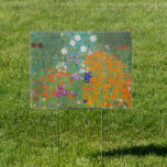 Gustav Klimt - Blumengarten Gartenschild<br><div class="desc">Blumengarten - Gustav Klimt 1905-1907</div>