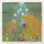 Gustav Klimt - Blumengarten Glasuntersetzer<br><div class="desc">Blumengarten - Gustav Klimt 1905-1907</div>