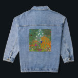 Gustav Klimt - Blumengarten Jeansjacke<br><div class="desc">Blumengarten - Gustav Klimt 1905-1907</div>