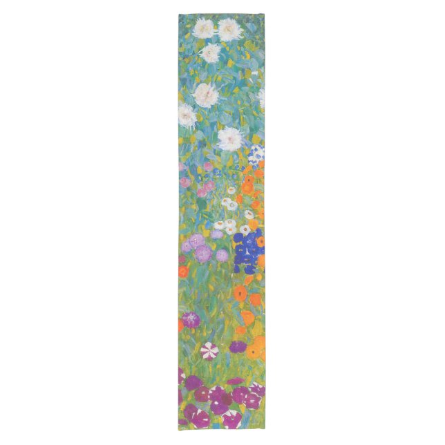 Gustav Klimt - Blumengarten Kurzer Tischläufer (Vorderseite)