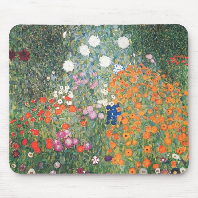 Gustav Klimt Blumengarten Mousepad (Vorne)