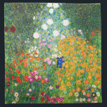 Gustav Klimt Blumengarten Napkins Serviette<br><div class="desc">Die Servietten des Blumengartens Gustav Klimt. Ölmalerei auf Leinwand aus dem Jahr 1907. Der Blumengarten, der während seiner goldenen Phase fertig gestellt wurde, ist eines der bekanntesten Landschaftsgemälde Klimts. Die Sommerfarben brachen in diesem Werk mit einer wunderschönen Mischung aus orangefarbenen, roten, lila, blauen, rosa und weißen Blüten aus. Ein großartiges...</div>