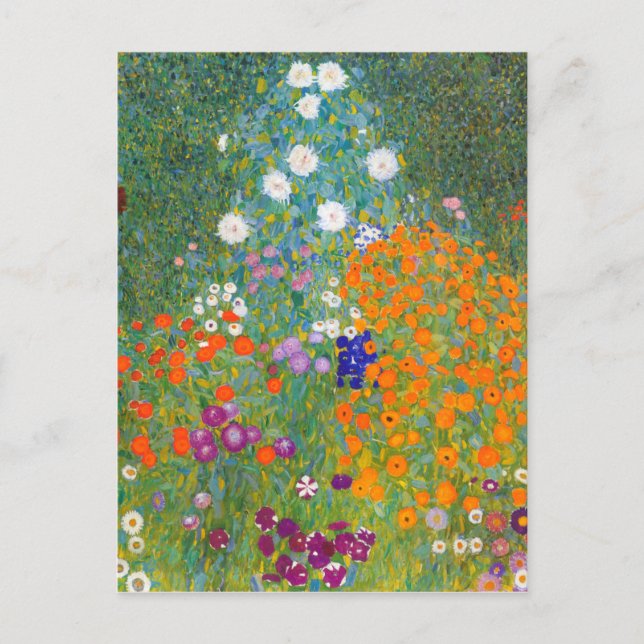Gustav Klimt: Blumengarten Postkarte (Vorderseite)