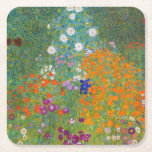 Gustav Klimt - Blumengarten Rechteckiger Pappuntersetzer<br><div class="desc">Blumengarten - Gustav Klimt 1905-1907</div>