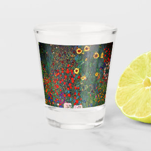 Gustav Klimt Blumengarten Schnapsglas
