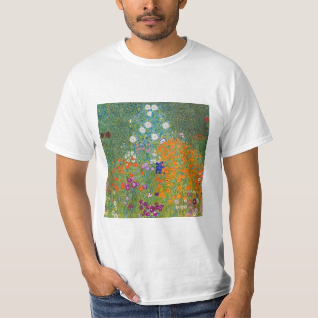 Gustav Klimt - Blumengarten T-Shirt (Vorderseite)