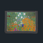 Gustav Klimt - Blumengarten Tri-fold Geldbeutel<br><div class="desc">Blumengarten - Gustav Klimt 1905-1907</div>