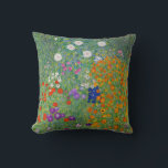 Gustav Klimt Blumengarten Vintag Jugendstil Kissen<br><div class="desc">Gustav Klimt Blumengarten Vintages Jugendstil Malerei 1907 Kunsthandwerk</div>