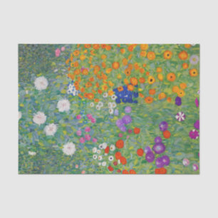 Gustav Klimt Blumengarten Vintag Jugendstil Seidenpapier