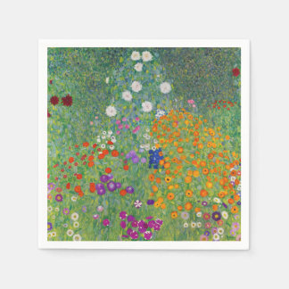 Gustav Klimt Blumengarten Vintag Jugendstil Serviette