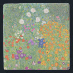 Gustav Klimt Blumengarten Vintag Jugendstil Steinuntersetzer<br><div class="desc">Gustav Klimt Blumengarten Vintages Jugendstil Malerei 1907 Kunsthandwerk</div>
