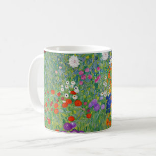 Gustav Klimt Blumengarten Vintage Art Nouveau Kaffeetasse