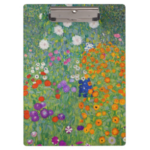 Gustav Klimt Blumengarten Vintage Art Nouveau Klemmbrett