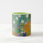 Gustav Klimt - Blumengarten Zweifarbige Tasse<br><div class="desc">Blumengarten - Gustav Klimt 1905-1907</div>
