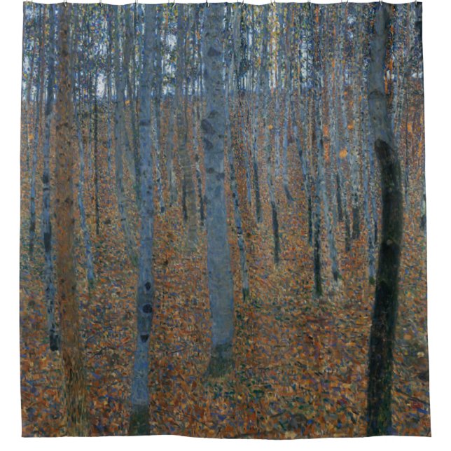 Gustav Klimt, Buche Grove 1 Duschvorhang (Vorderseite)