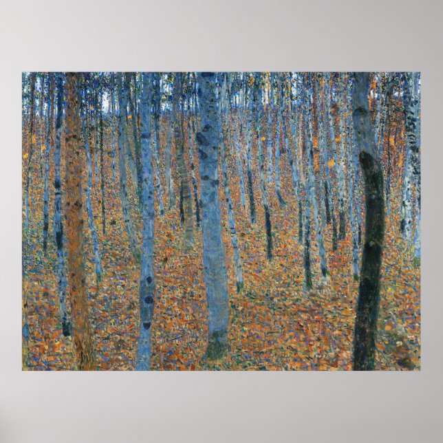 Gustav Klimt Buchenwald Hain Poster (Vorne)