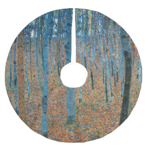 Gustav Klimt Buchenwald Vintage Fine Art Polyester Weihnachtsbaumdecke