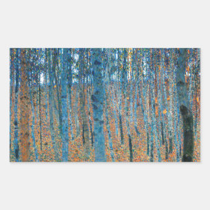 Gustav Klimt Buchenwald Vintage Fine Art Rechteckiger Aufkleber