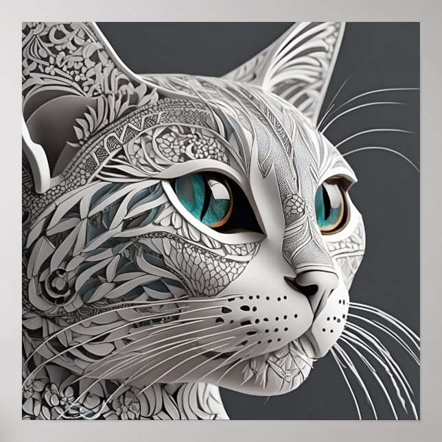 gustav klimt cat art poster (Vorne)