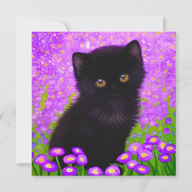 Gustav Klimt Cat Einladung (Vorderseite)