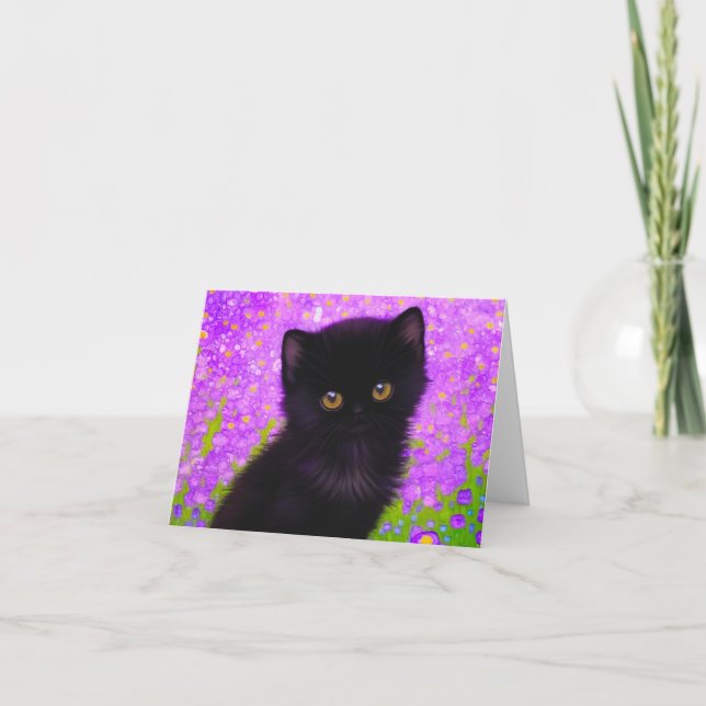 Gustav Klimt Cat Einladung (Vorderseite)