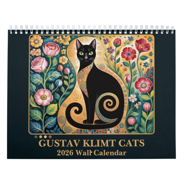 Gustav Klimt Cat | Elegant Art Nouveau Cat 2026 Kalender (Titelbild)