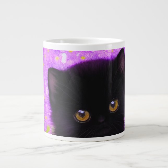 Gustav Klimt Cat Jumbo-Tasse (Vorderseite)