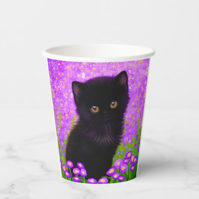 Gustav Klimt Cat Pappbecher (Vorderseite)