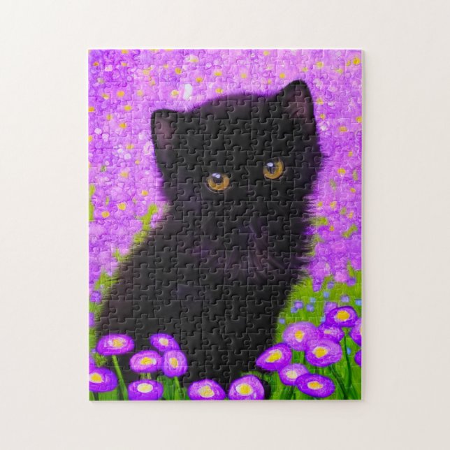 Gustav Klimt Cat Puzzle (Vertikal)