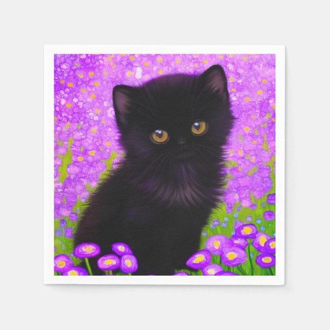Gustav Klimt Cat Serviette (Vorderseite)