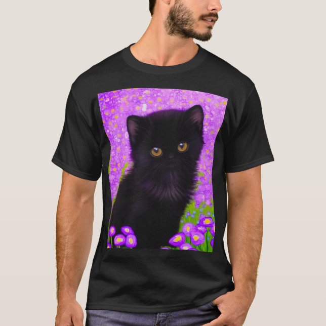 Gustav Klimt Cat T-Shirt (Vorderseite)