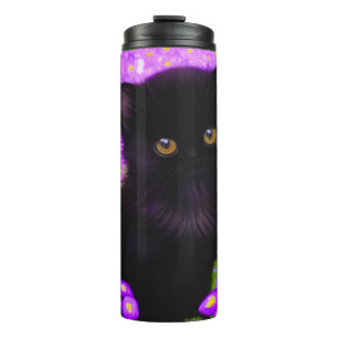 Gustav Klimt Cat Thermosbecher