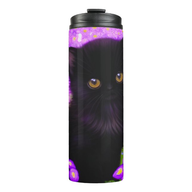 Gustav Klimt Cat Thermosbecher (Vorderseite)