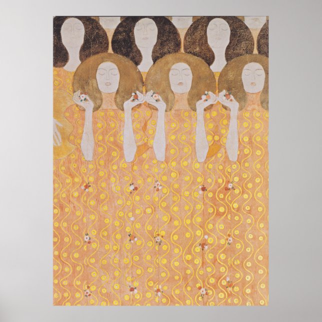 Gustav Klimt - Chor der Paradiesengel Poster (Vorne)