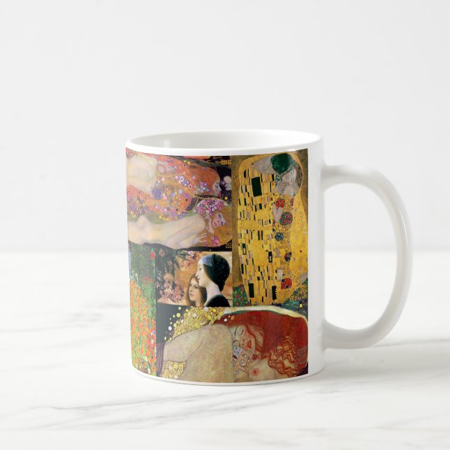 Gustav Klimt , Collage Kaffeetasse (Rechts)