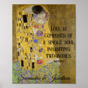 Gustav Klimt Couple Kiss Artwork Individuellen Nam Poster