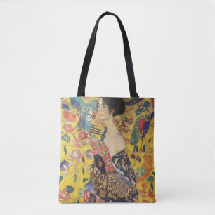Gustav Klimt Dame mit Fächer Art Nouveau Gemälde