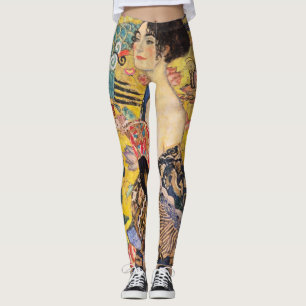 Gustav Klimt - Dame mit Fächer Leggings